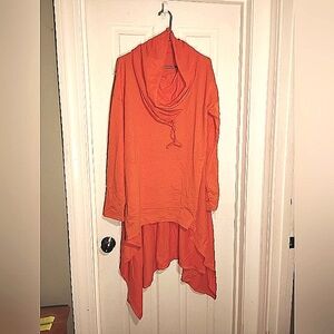 Pullover Cowl Neck Hi-lo Hoodie